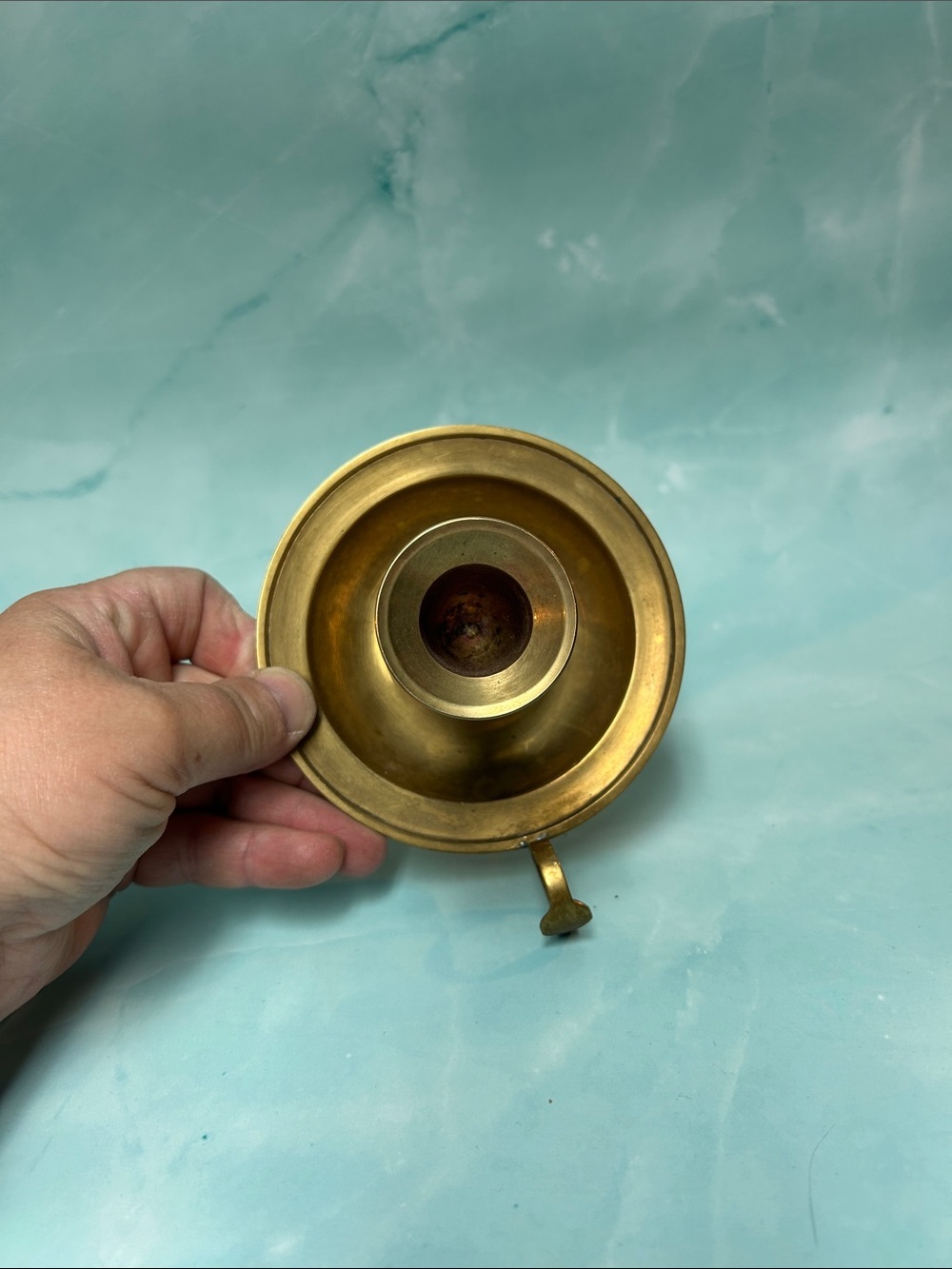 Brass Chamberstick Candle Holder - Antique Style - Picture 3 of 4